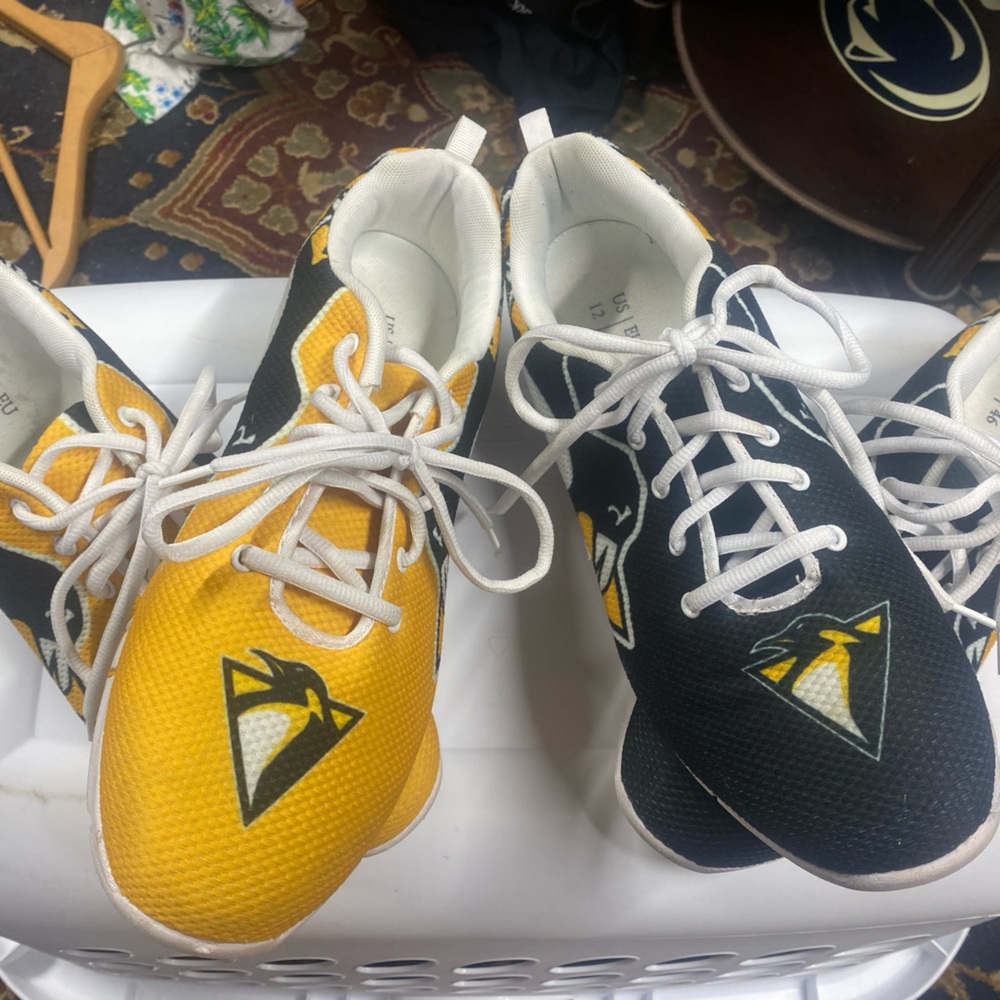 Pittsburgh Penguins sneakers  X 2!  Size 12 custom made.  Your not seeing double